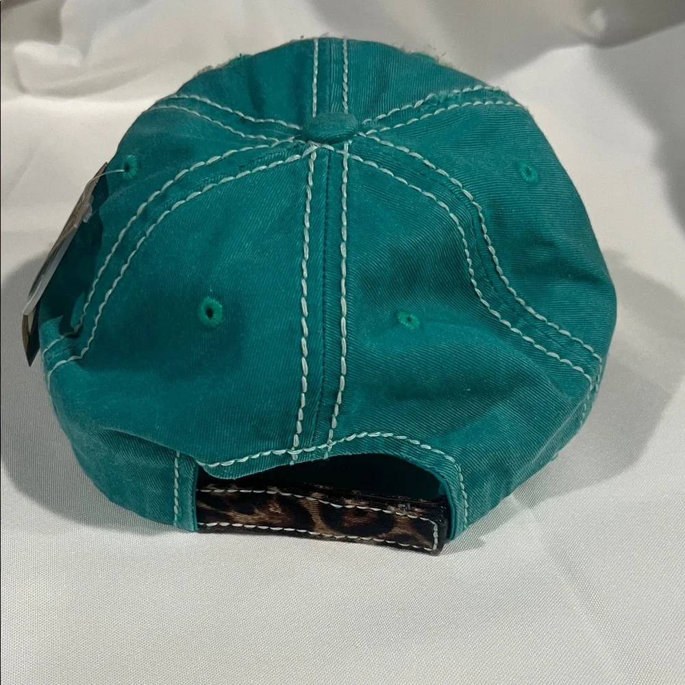 Teal Football‎ Mom Cap